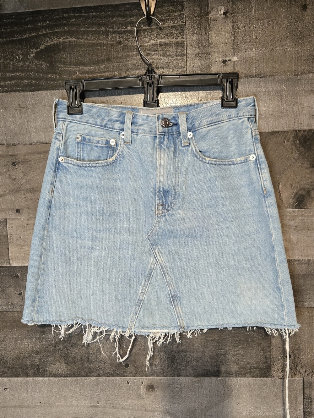 Everlane organic cotton "the denim reconstructed skirt"